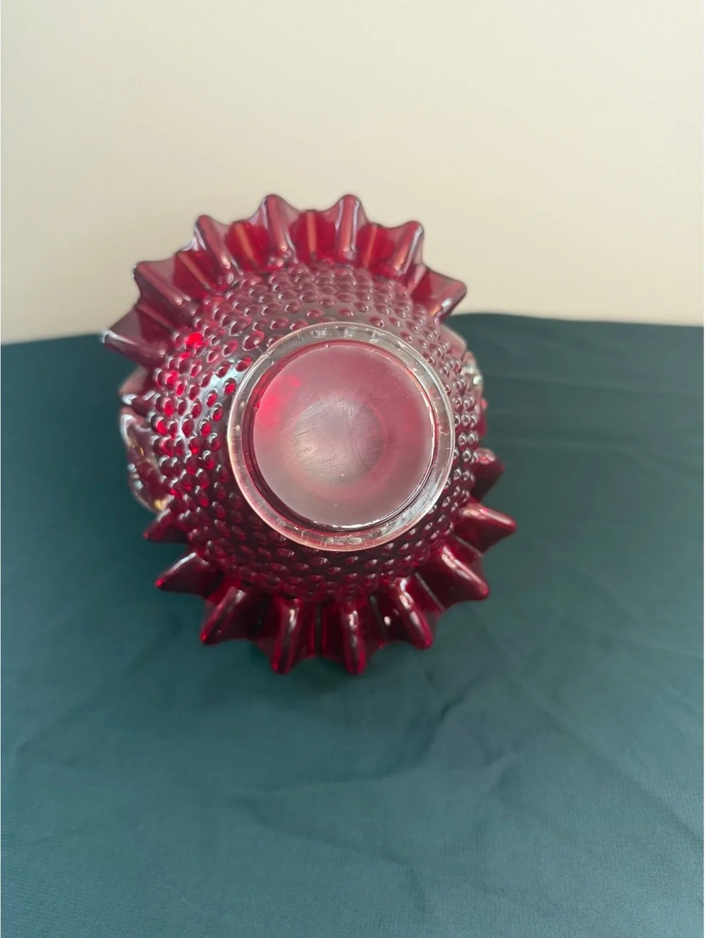 Hobnail Glass Basket